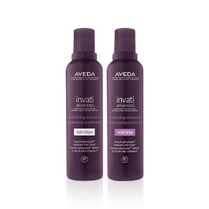 invati advanced exfoliating shampoo light and rich formulas
