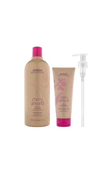 체리 아몬드 소프트닝 샴푸 1L & 컨디셔너 200ML & 펌프 기획 세트, 1000ML, 200ML