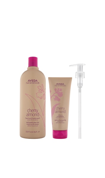 체리 아몬드 핸드 앤드 바디 워시 1L & 컨디셔너 & 펌프 기획 세트, 1000ML, 200ML