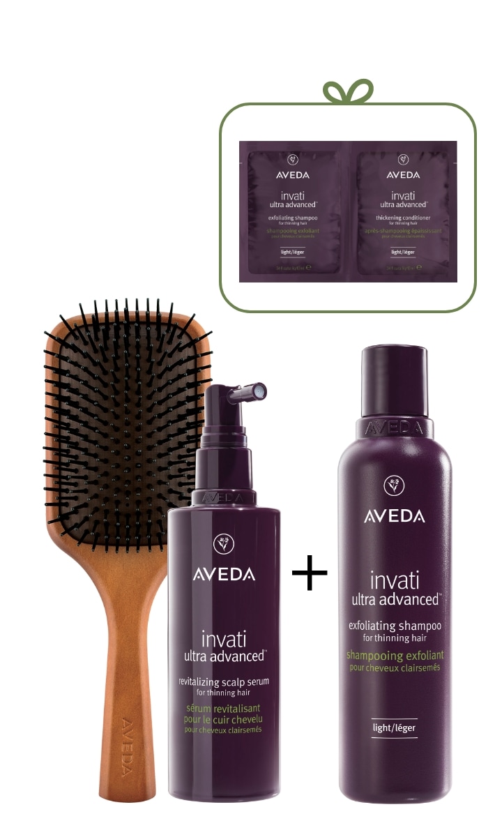 Invati ultra advanced™ serum + paddle brush set